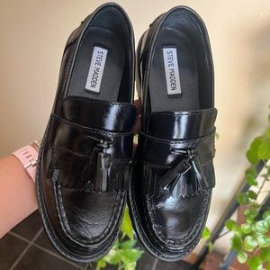 Steve Madden Black Minka Loafers